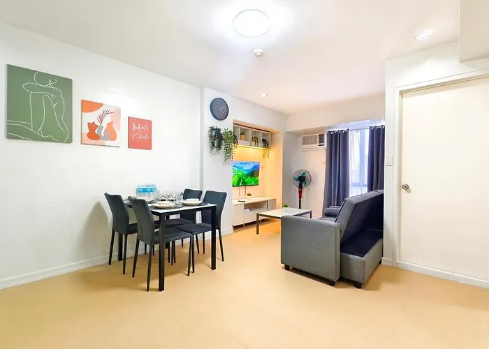 2215t2 Avida Towers It Park 1br Unit Queen Bed 4k Tv *